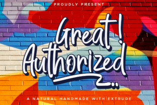Great Authorized: A Bold Script Font for Editorial Design