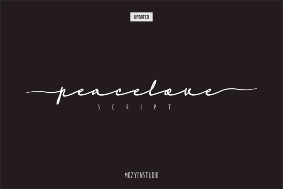 Peacelove: A Thin Script Font for Crafters